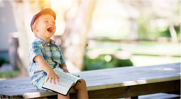 A child laughing